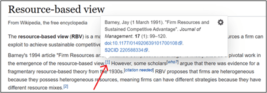 Wikipedia Source Look-up Method