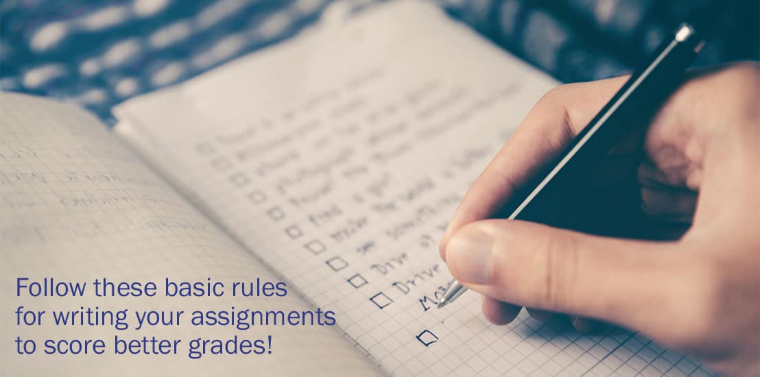 Basic rules for academic writing for better grades
